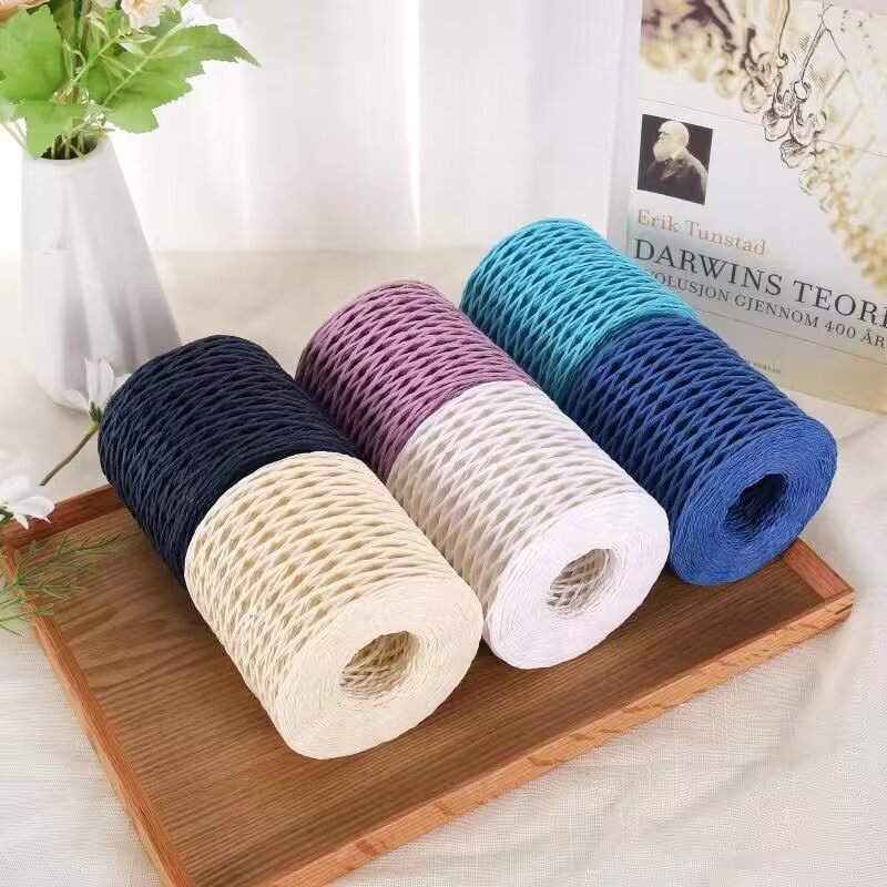Crochet Bag Raffia - 190g Raffia Yarn, Straw Paper Yarn