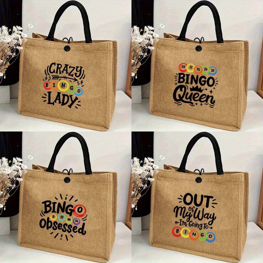 Tote Bag Beach - Women's Bingo Print Tote Bag with