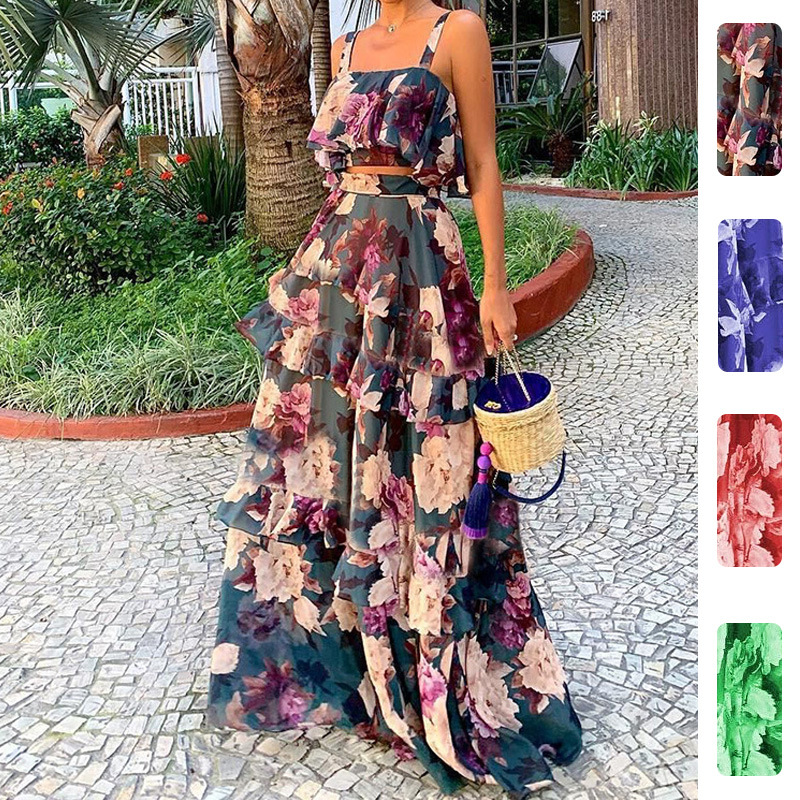 Women's Two Piece Outfits Flor - Romper Floral Print recension och pris