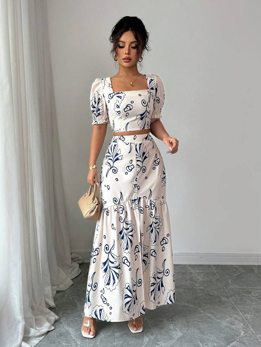 2026 Women Summer Two Piece Ou - Romper Floral Print recension och pris