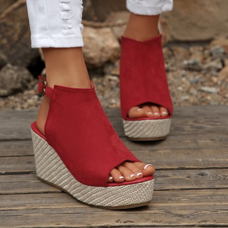 Women Sandals Summer Wedge Pla - Wedge Espadrille Women recension och pris