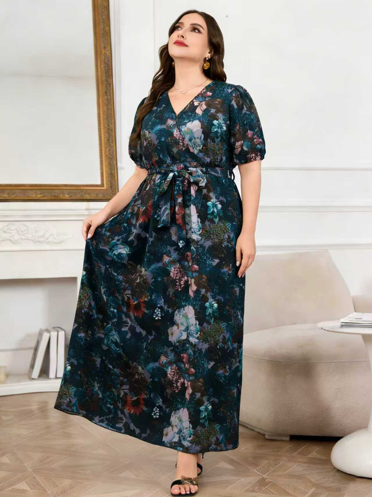 2026 New Arrival Plus Size Wom - Romper Floral Print recension och pris