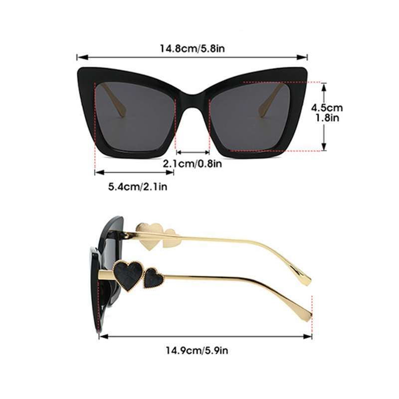 1pc large-frame cat-eye glasse - Sunglasses Cat Eye recension och pris