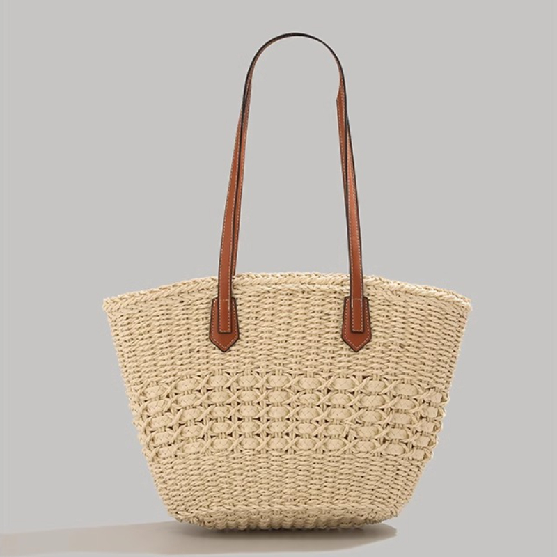 Extra-Large Foldable Straw Tot - Tote Bag Beach recension och pris