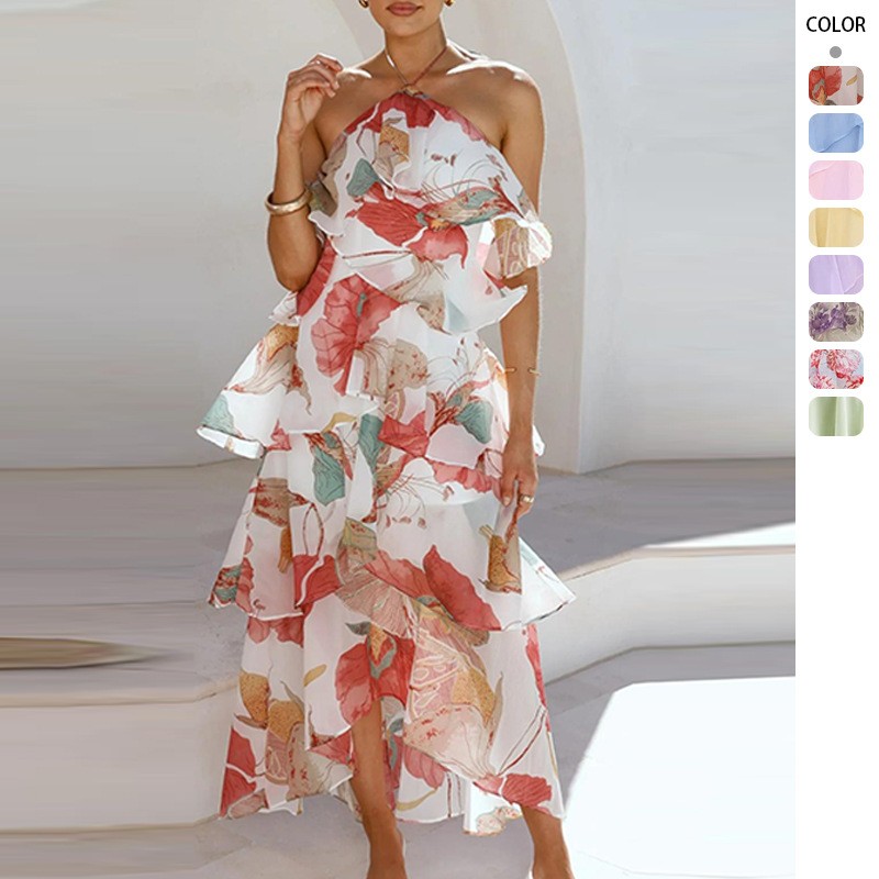 Elegant Party Maxi Dress Chiff - Maxi Dress Halter recension och pris