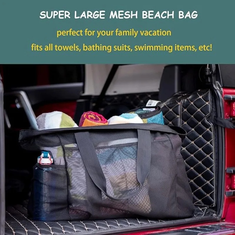 2026 New Large Capacity Mesh B - Tote Bag Beach recension och pris