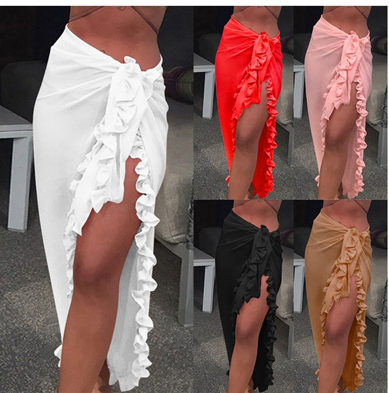 5 Colors Ruffle Sarong for Wom - Cover Up Kaftan recension och pris