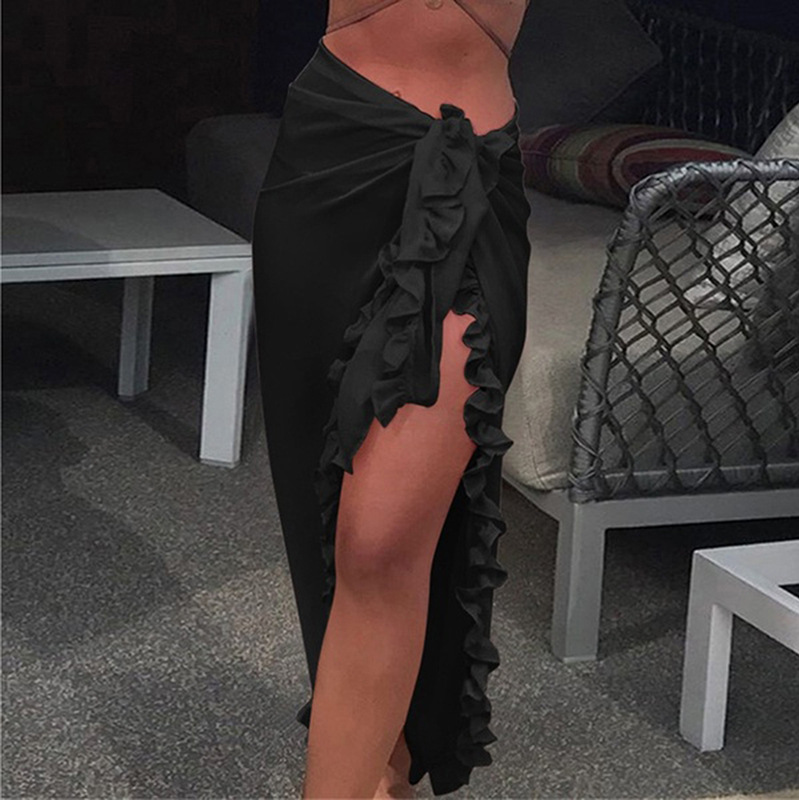 5 Colors Ruffle Sarong for Wom - Cover Up Kaftan recension och pris