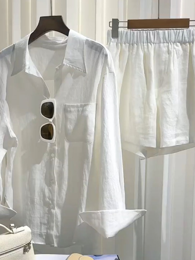Summer Women's Linen Shirt Set - Linen Pant Wide recension och pris
