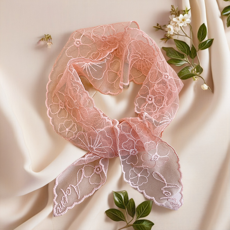 Lace French Silk Scarf Retro W - Headband Summer Knit recension och pris