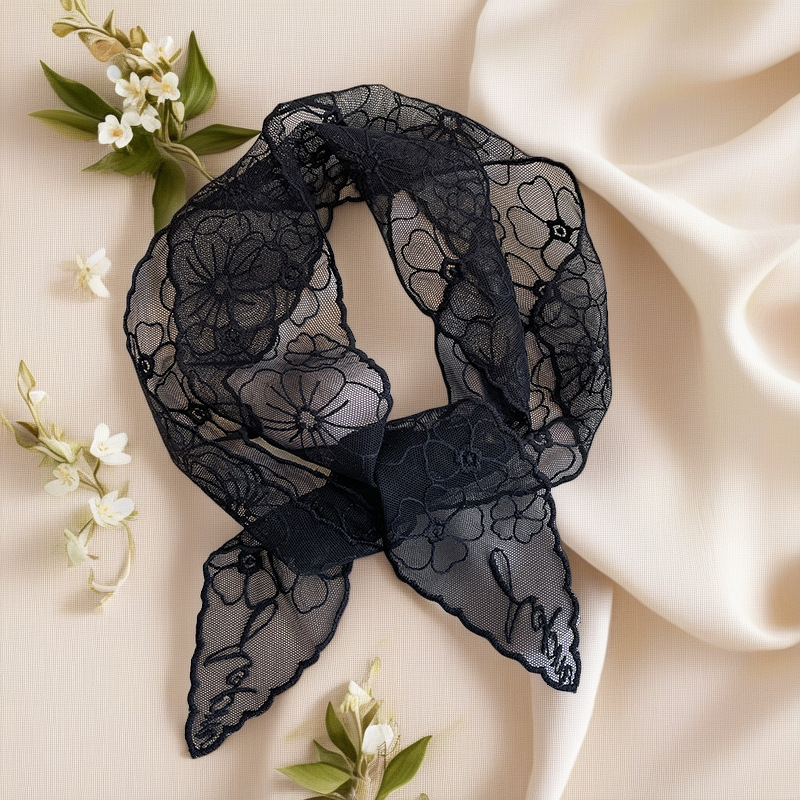 Lace French Silk Scarf Retro W - Headband Summer Knit recension och pris