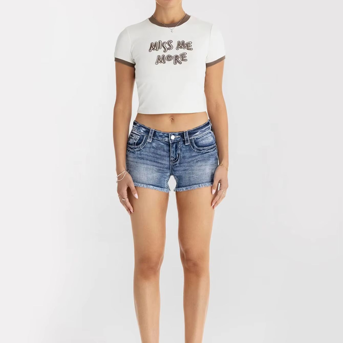 Women Clothes Butterfly Rhines - Shorts Denim Frayed recension och pris
