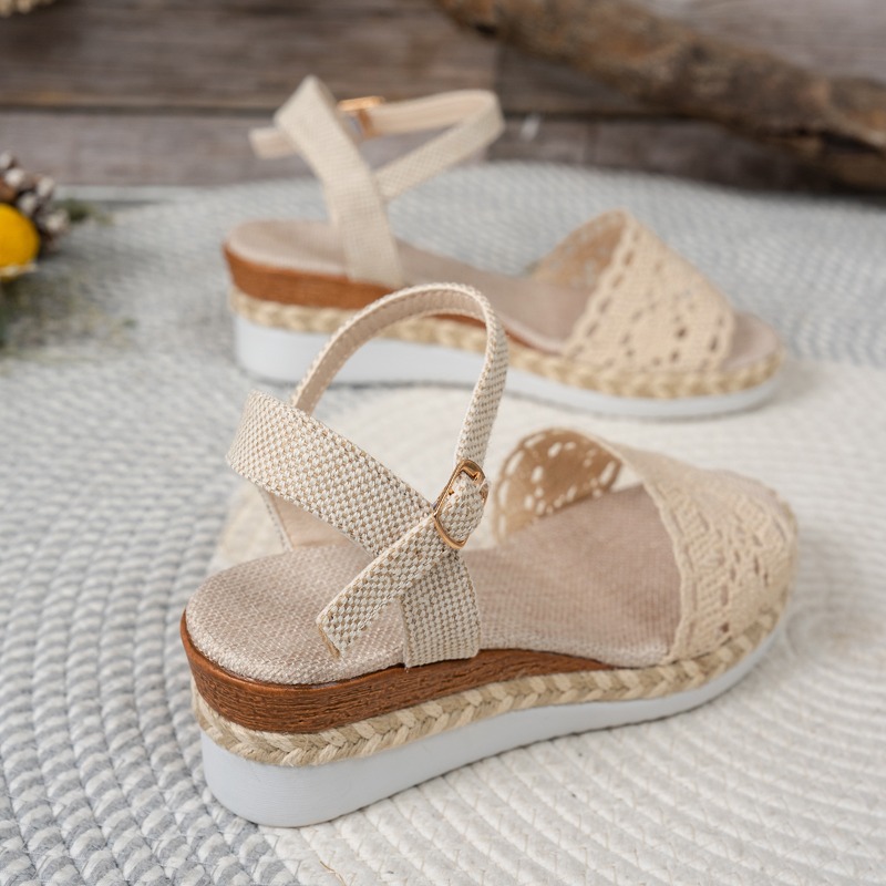 Women Lace Wedge Sandals Espad - Wedge Espadrille Women recension och pris