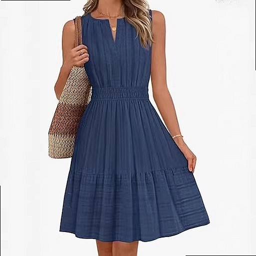 Spring Summer Women's Sleevele - Linen Dress Wrap recension och pris