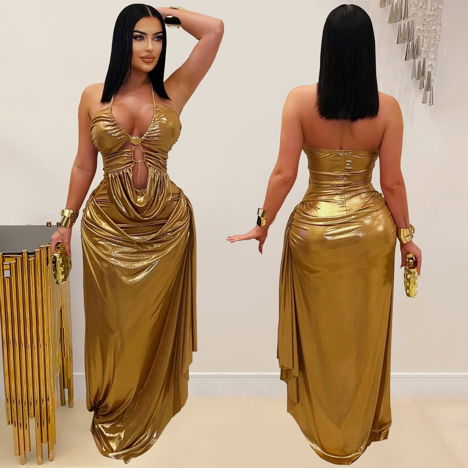 Wedding Guest Dress Evening Ha - Maxi Dress Halter recension och pris