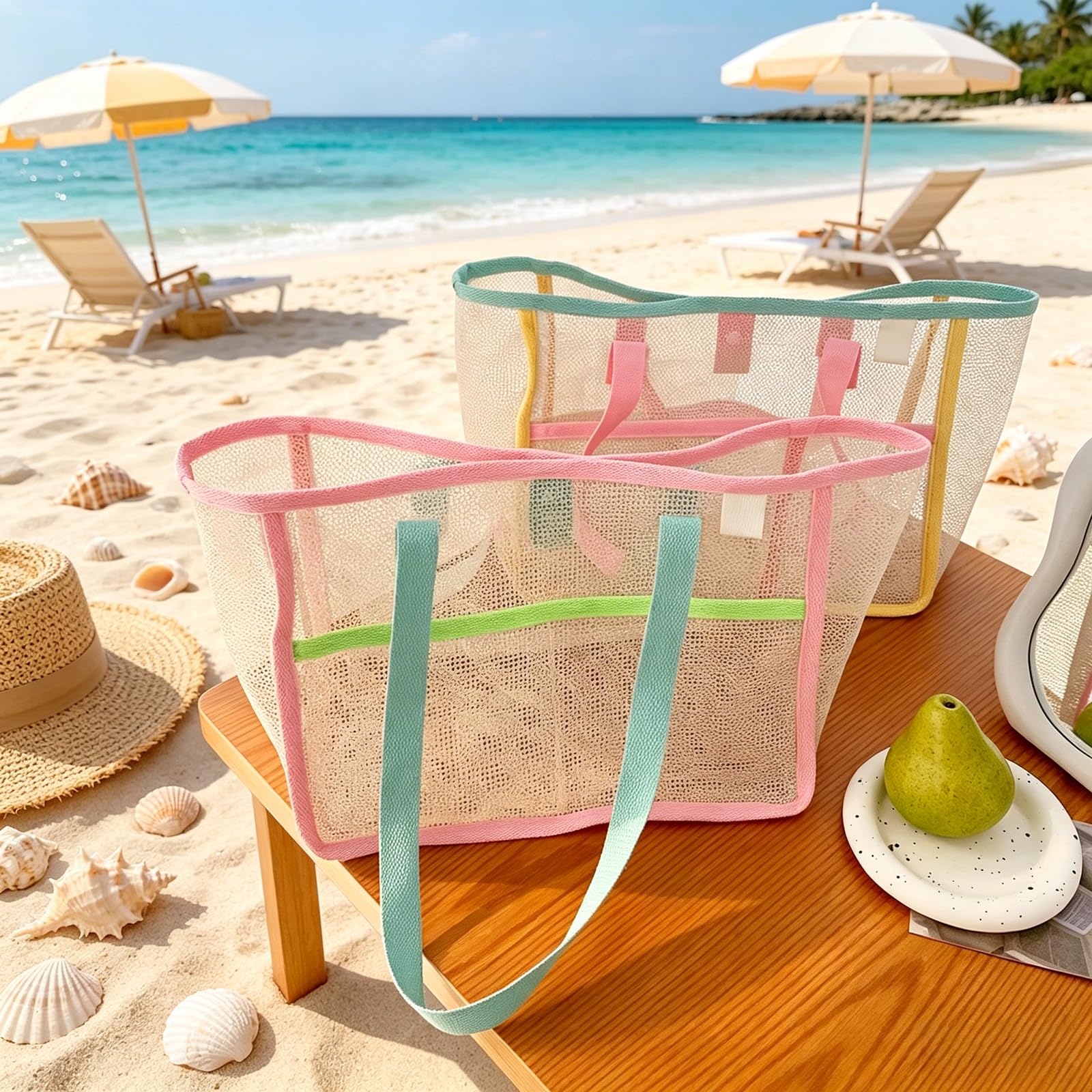 Beach Bags for Women Colorful  - Tote Bag Beach recension och pris