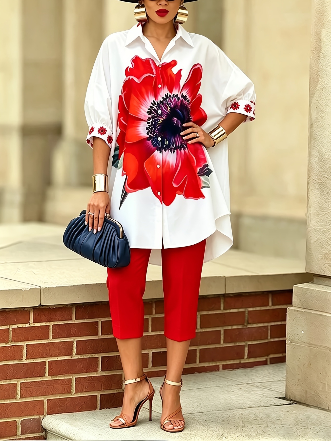 Vintage Women Floral Printed 2 - Romper Floral Print recension och pris