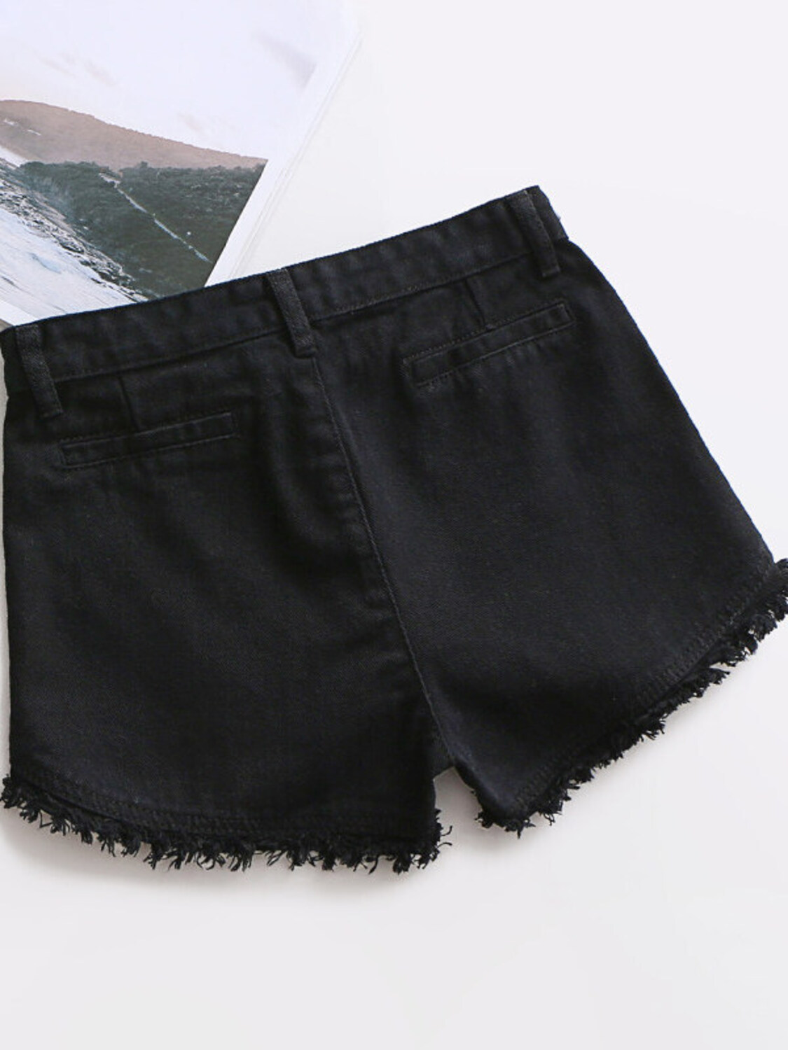 Women's High Waist Denim Short - Shorts Denim Frayed recension och pris