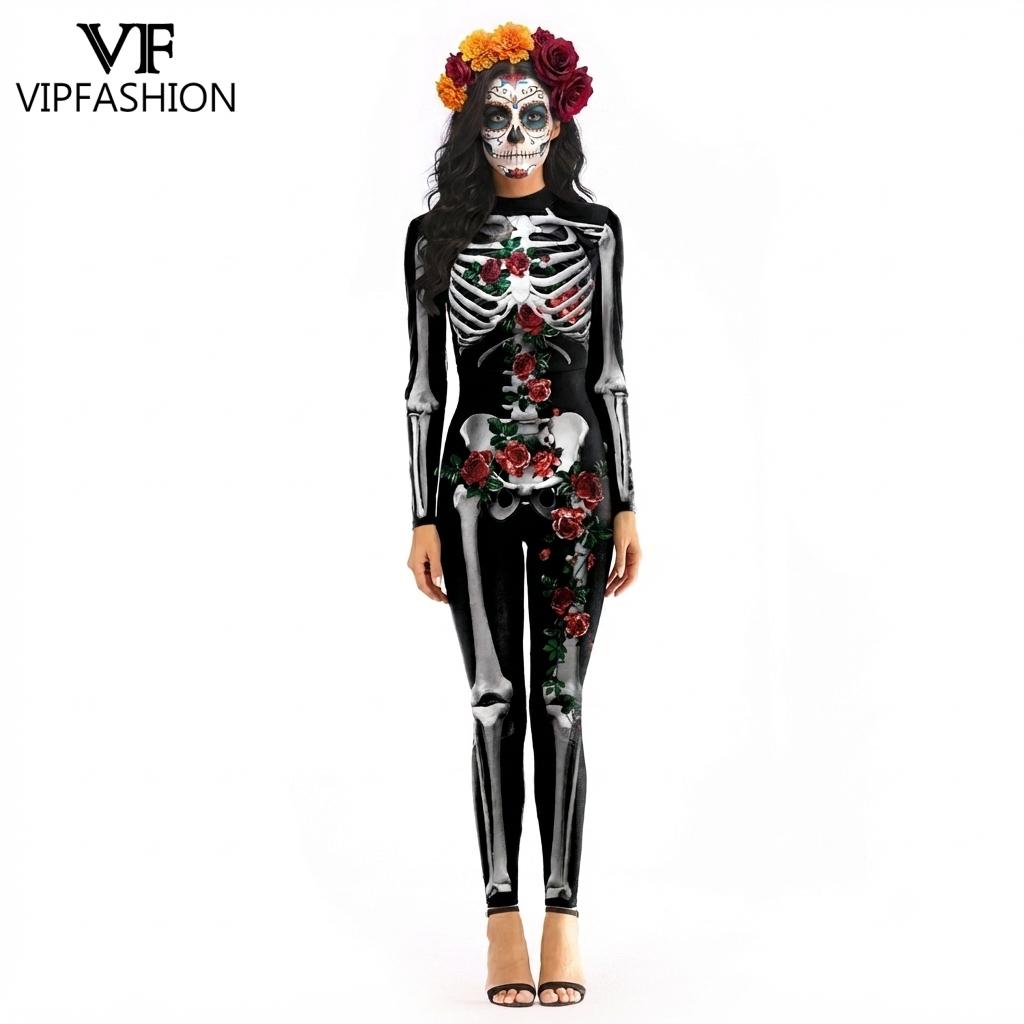 VIP FASHION Women Halloween Da - Romper Floral Print recension och pris