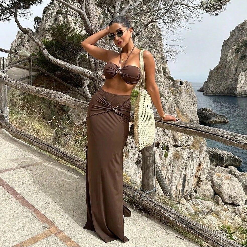 Women Sleeveless Tankini Bikin - Swimsuit Bikini Ruched recension och pris