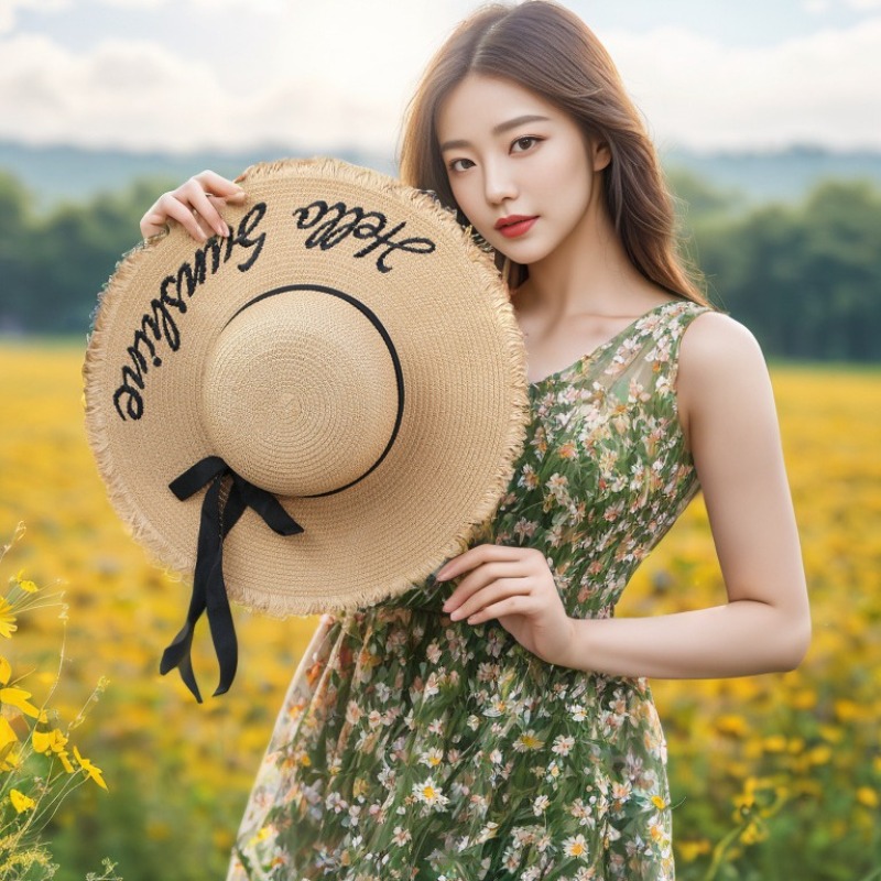 1pc Summer Floppy Beach Hats f - Hat Floppy Wide recension och pris