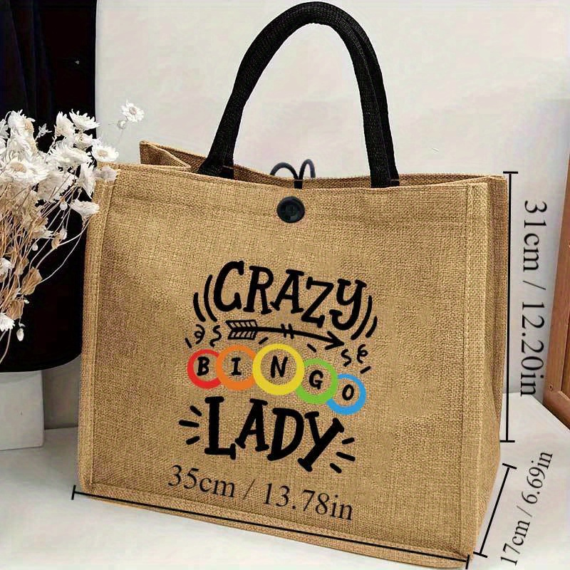 Women's Bingo Print Tote Bag w - Tote Bag Beach recension och pris